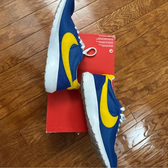 MENS NIKE ROCHE LD-10000 QS FOR SALE SIZE 10!!!! BLUE WYELLOW SWOOSH BR NEW COND - Picture 2 of 5